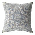 Palacedesigns 18 in. Boho Ornate Indoor & Outdoor Throw Pillow Yellow & Gray PA3095409